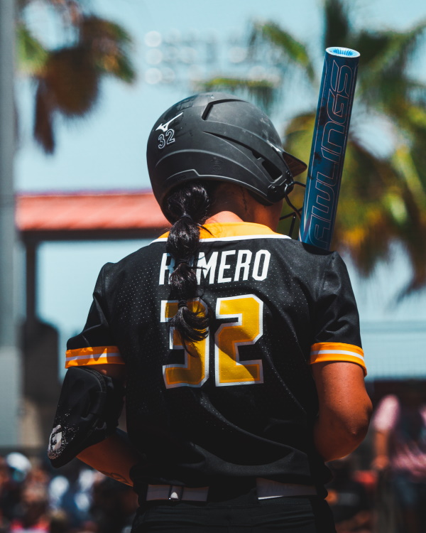 Sierra Romero playing softball